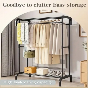 Multifunctional+Storage+Coat+Rack%2CLarge+Clothes+Rack%2CMovable+Indoor+Clothes+Hanger
